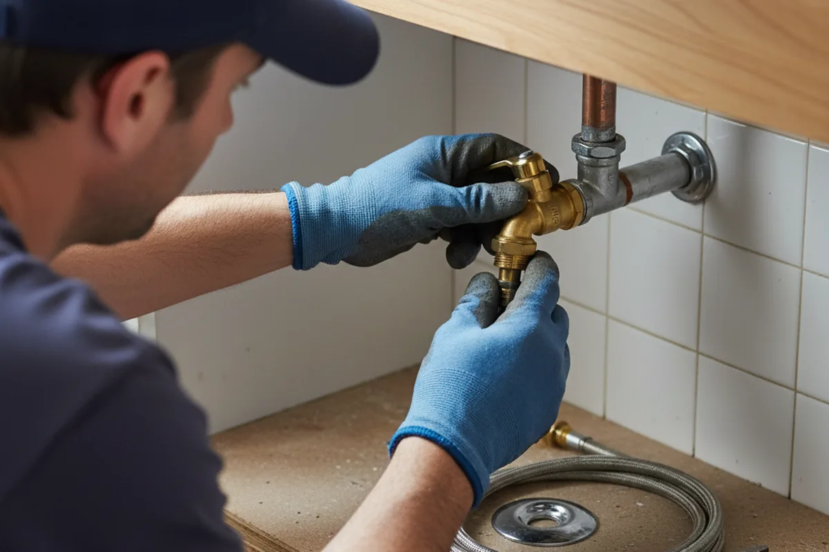 Shutoff valve and fitting work during Repiping in Worth